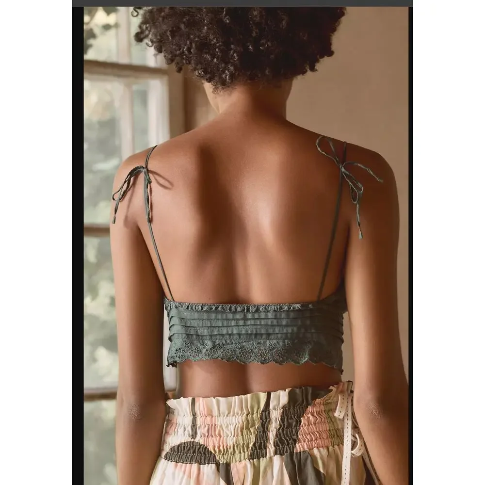 NWT Anthropologie Agua Bendita Ariel Cotton Crop Top - Medium